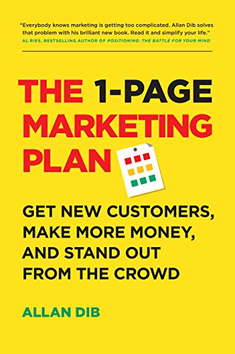 1 page marketing plan book cover